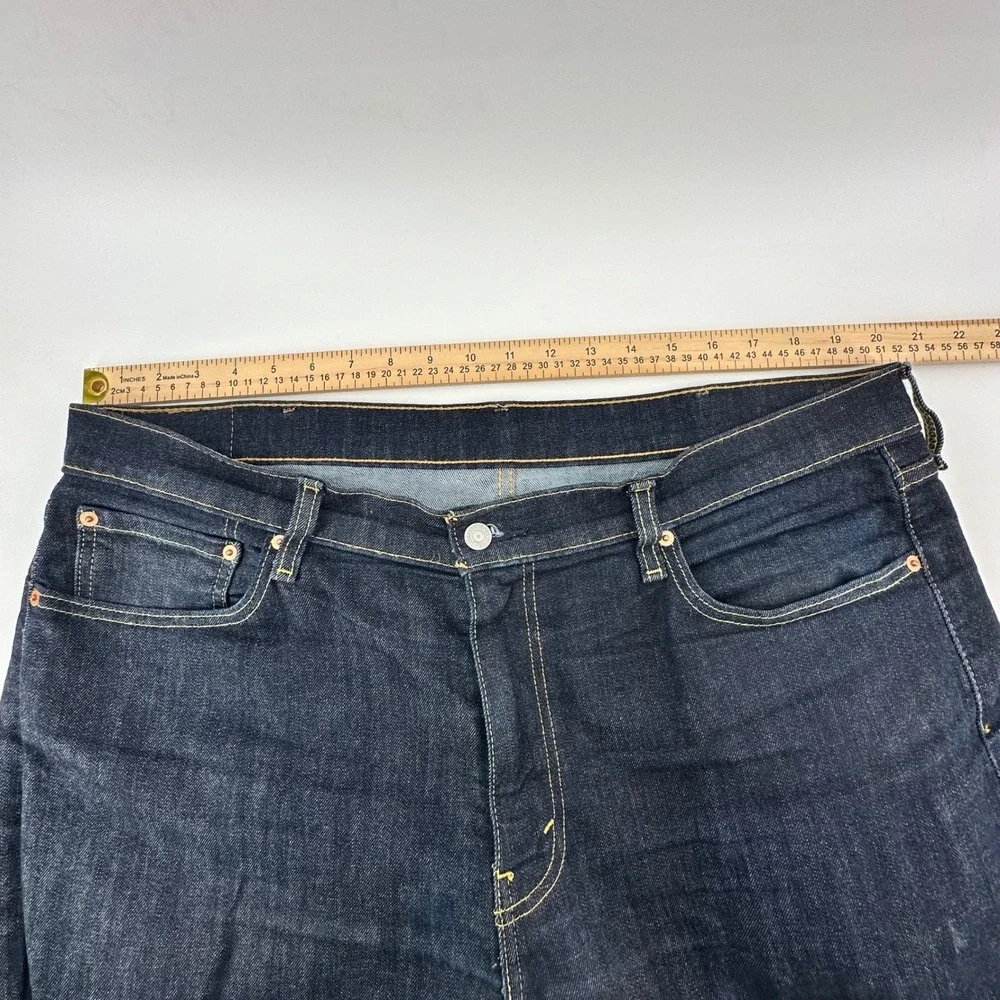 Levis‎ 514 Straight Fit Mens Dark Wash Blue Denim Jeans W38 L29 Zip Fly